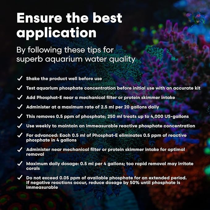 Brightwell Aquatics Phosphat-E - Liquid Phosphate Remover for Marine Fish and Reef Aquarium