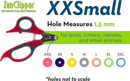 Zen Clipper Pet Nail Clipper for Cats  Cat Nail Trimmer for Safer Pet Grooming Care - Clean, Quiet, and Easy-to-Use Stainless Steel Claw Trimmer - (1.5mm Hole)