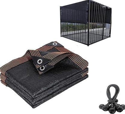 Dog Kennel Shade Cover 95% Sunblock Shade Tarp Panel Net Mesh with Grommets for Outdoor Dog House Large Pet Crate Chicken Coop, 10ft x 10ft