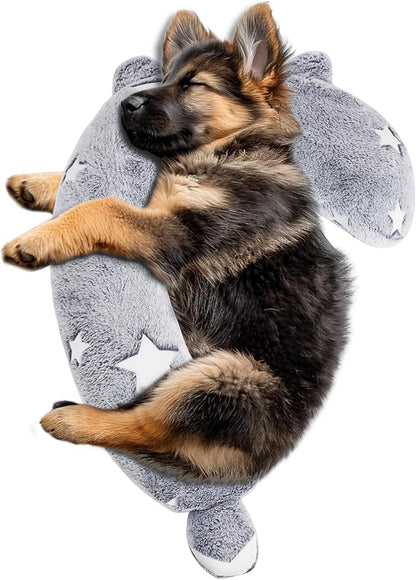 Dog Calming Pillow, Glow in The Dark Dog Put Head on, Soft Question Mark Pillows for Dogs, Kids, Adults, Washable Dog Bed Pillow, Cozy Dog Body Pillow (L Gray)