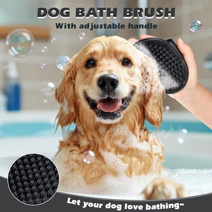 3PCS Dog Grooming Kit I Dog Brush for Shedding I Deshedding Dog Brush I Metal Dog Comb I Dog Bath Brush I Undercoat Rake for Dogs and Cats I Premium Pet Supplies (Blue Black)