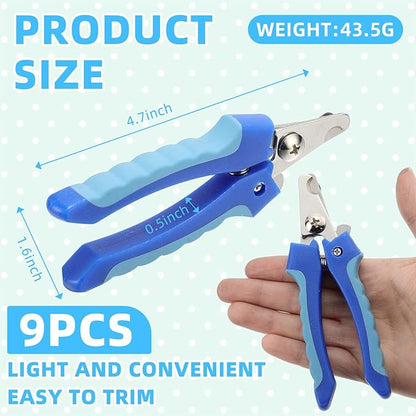 9 Pcs Dog Nail Clippers Bulk Pet Nail Clippers, Dog Toenail Clippers Dog Nail Trimmer Dog Clippers for Grooming Nails Dog Claw Care for Small Medium Dogs