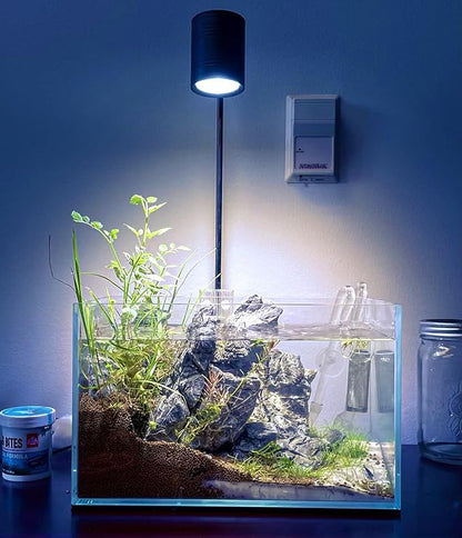 LED Aquarium Light, Full Spectrum COB LED Spotlight for Planted Aquariums, Small/Nano Tanks, Wabikusa, Terrarium, Paludarium