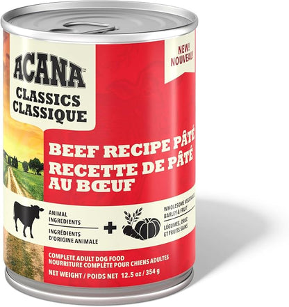 ACANA Classics Beef Recipe Pâté Wet Dog Food (Case of 12)