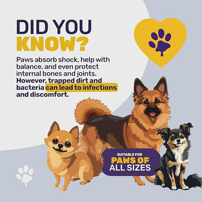 Dog Paw Cleaner - Fastest Way to Clean Muddy Dog Paws - Cleans & Removes Dirt, Mud & Debris from Pet Paws