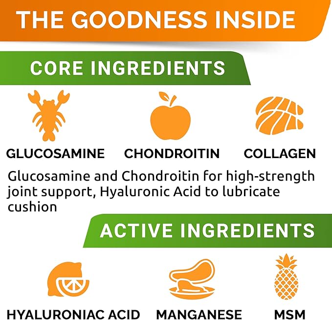 STRELLALAB Liquid Glucosamine for Dogs (16 OZ) - All-Natural Hip & Joint Supplement, Glucosamine Chondroitin Liquid, MSM & Collagen for Dogs Mobility, Joint Pain Relief for Small & Large