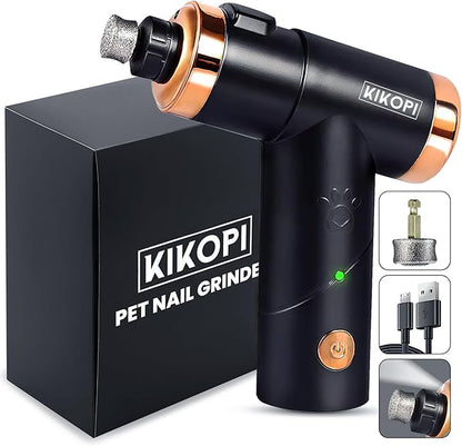 Dog Nail Grinder with LED Light, Extremely Quiet Electric Pet Nail Trimmer, 2-Speed, Rechargeable Lithium Ion Battery, Small Medium Large Dogs & Cats Nail & Claw Grooming Nail Filer