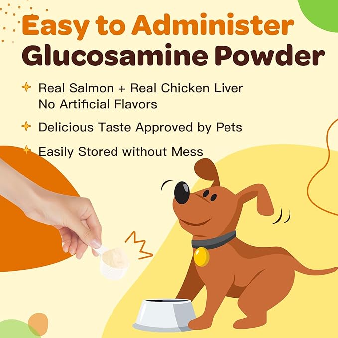 NATURE TARGET Glucosamine for Dogs, Joint Supplement for Dogs, Chondroitin, MSM, Turmeric, Omega 3, Support Hip & Joint Mobility - Dog Joint Pain Relief for Small & Large Breed, 9.52 Oz