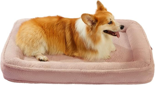 BALANCE Large Dog Bed, Orthopedic Dog Bed, Waterproof Dog Bed with Removable and Washable Cover, Bolster Dog Soft Sofa Bed with Nonskid Bottom, Dog Beds for Large Dogs