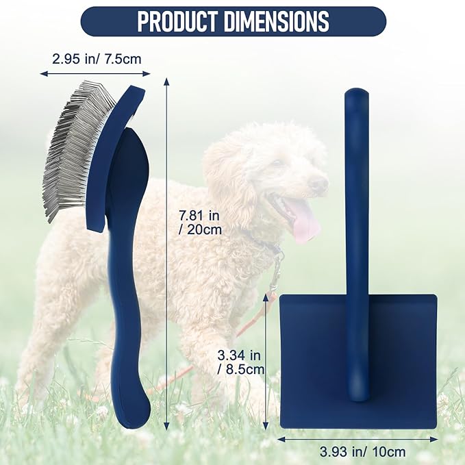Dog Slicker Brush for Dogs- Pet Slicker Dog Brush for Golden Doodle & Poodle- Goldendoodle Dog Grooming Brush for Long Haired Dogs