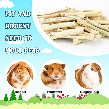 800g/1.76lb Bunny Toys Sweet Bamboo Sticks for Rabbits Bunny Chew Toys Molar Treats Snack for Small Animals Hamsters Chinchillas Guinea Pigs