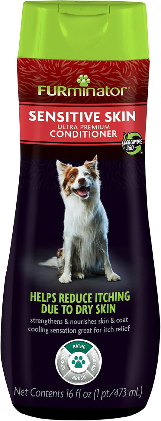 FURminator Sensitive Skin Ultra Premium Conditioner, Sensitive Skin Conditioner for Dogs Helps Reduce Itching, 16 oz