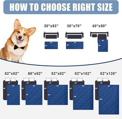 Smiry Waterproof Dog Blanket, Reversible Dog Bed Cover Pet Blanket, Soft Couch Cover for Dogs Washable, Bed Couch Sofa Furniture Protector for Puppy Cat Kids (30"x70", Navy/Blue)