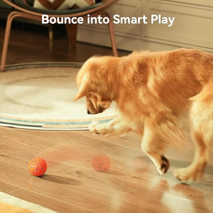【New Material】Cheerble Smart Interactive Dog Toy, Wicked Ball AIR, Automatic Moving, Bouncing, and Rotating Ball, E-TPU Material, IPX7 Waterproof Rating, Active Rolling Ball for Medium and Large Dogs