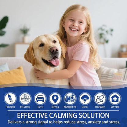 Dog Pheromone Calming Diffuser: Relaxing Pheromone Diffuser for Dogs Relief Stress Anxiety Fighting Scratching Barking, Dog Calming Pheromone Diffuser Kit with 1 Plug in Diffuser+2 Refill 48ml (3in1)
