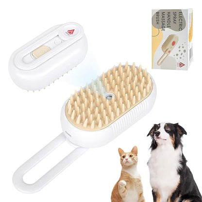 5 in 1 Pet, Cat Grooming & Massage Brush/Comb - Vapour Technology- Rechargeable, Reduce Shedding, Prevent Matting, Enhance hygiene & Bonding, Estblish Best connection with Pet (Snow)