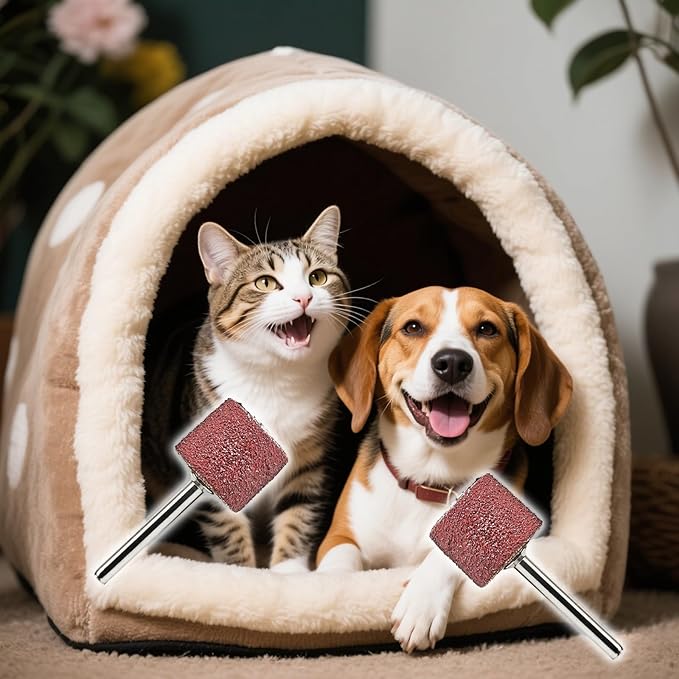 22-Pack Pet Nail Grinder Replacement Kit - Sanding Bands for Dogs & Cats -1/2" Black Grinding Drums Claw Care, Compatible with All Major Pet Grinders (120 Grit)