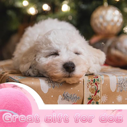 Large Dog Tennis Ball,9.5" Giant Doy Sport Ball Toy,Pet Birthday Present Interactive Dog Toys for Small Medium Large Dog (Pink)