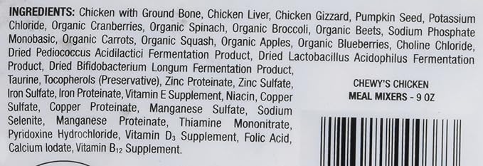 Stella & Chewy's Freeze Dried Raw Chewy_ Chicken Meal Mixers  Dog Food Topper for Small & Large Breeds  Grain Free, Protein Rich Recipe  8 oz Bag