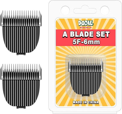 5F Pet Grooming Clipper Replacement Blade Compatible for Most Dog Hair Clipper & one-isall Dog Grooming Clippers, Made of Ceramic Blade & Stainless Steel Blade Size 5F Cut Length 6mm (2 Packs)