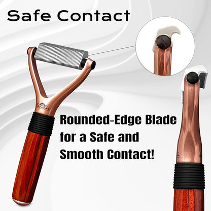 Kenchii Luxury Pet Grooming Rake - Enhance Your Pet's Coat with Precision - Dematting Undercoat Rake for Dogs, Cats - Dog Brush for Shedding