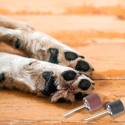 33pcs Dog Nail Grinder Pet Nail Grinder for Dogs Replacement Kit Sanding Drum Set with Grit Sanding Bands Pet Nail Smoother Dog Claw Care Rotary Tool Kit Dog Claw Trimmer Tools (1/2 Inch 120 Grit)