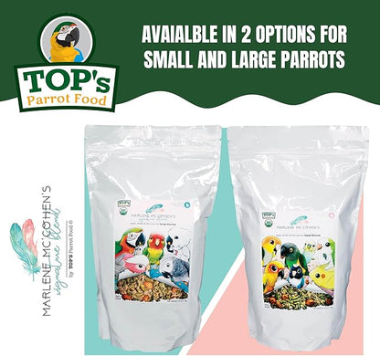 TOP's Parrot Food Marlene Mc'Cohen's USDA Certified Organic Signature Blend Bird Seed and Pellet Mix for Large Birds 2.