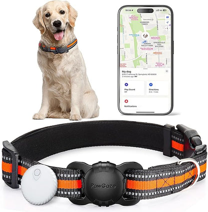 Dog Tracker Collar, No Monthly Fee Cat Tracker Collar(Only iOS), Compatible with Apple FindMy App, Reflective FinderTag Smart Collars, Anti-Lost, Key Finder for Pets/Itemsï¼_OT GPSï¼