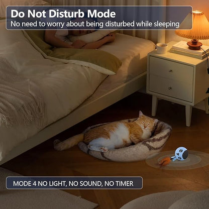 ORSDA Cat Toys, Interactive Cat Toy for Indoor Cats, Automatic Moving Ball Bird for Indoor Adult Cats Kitten Toys All Breeds, Fast Rolling Motion Activated Chirping Stimulating Light, 2 Feather Refill