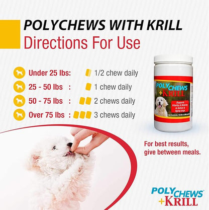 Bimeda Advanced Formula with Krill and Beta Glucans, Soft Chews for Joint Support and Overall Health, 120ct