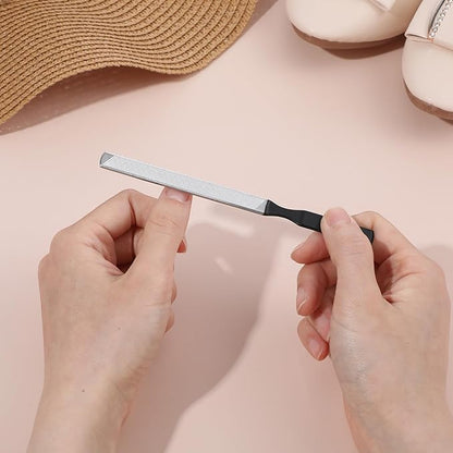 2 Pieces Stainless Steel Nail File for Dogs Women, Ymapinc Toe Nail Files for Thick Nails Professional Finger 4 Sided for Men Seniors & Dogs