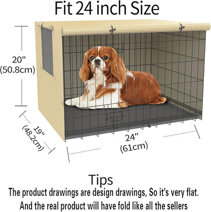 Dog kennel cover,Crate covers for dog cages,Crate cover 24 30 36 42 48-inch,Dog cage cover,Waterproof dog crate cover,Dog kennel cover,Dog Enclosure Covers,Dog crate covers large and small (24-Inch)