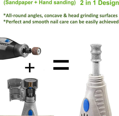 ClassB+80 Diamond Dog Nail for Dremel, Screw-Mounted Mode Nail Dremel Tool for Dogs, Especially Suitable for Long-Haired Dogs, Dremel Polishing Bits, Animals Nail Care & Home Grinder Tools