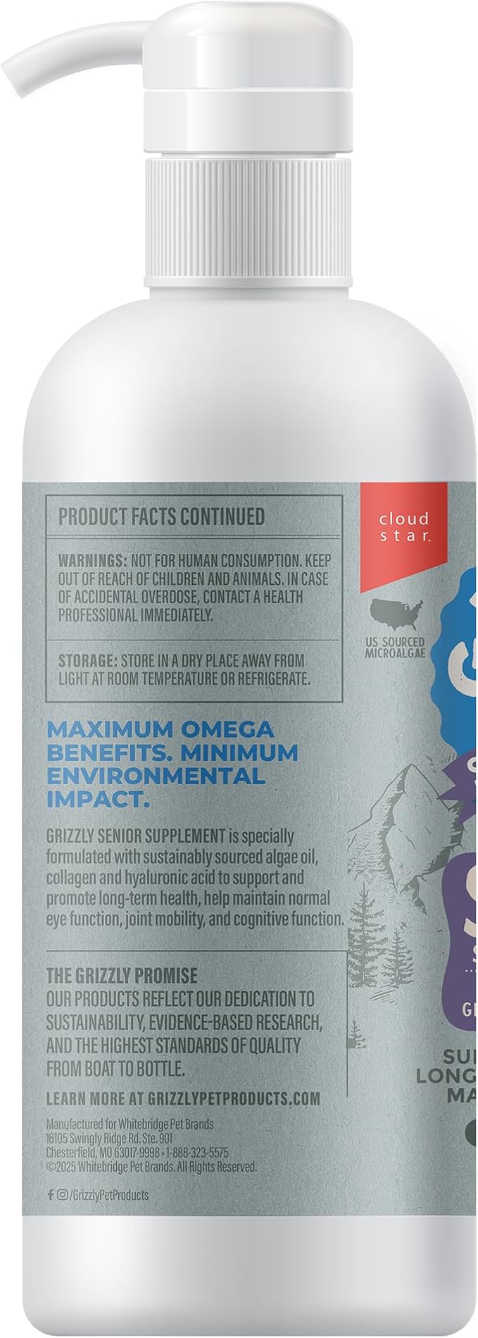 Grizzly Life Stage Liquid, Senior Health Supplement (16 FL. OZ)