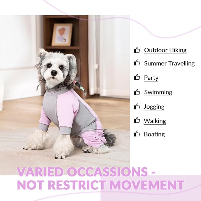 Dog Sun Protection Shirt, UV Shirt for Dogs, Lightweight Breathable Cooling Vest, Quick Dry Dog Summer Clothes for Small Dogs