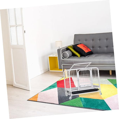 2pcs Tray Crates Kennel 36 Inch Dog Crate Hamster Cage Pan Crate Pans Suitcase Stand Cages for Dogs Indoor Black Shoes Dog Cage Rabbit Potty Pet Cage Stainless Steel Metal