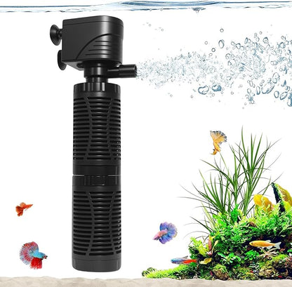 20W Submersible Aquarium Filter for 50–120 Gallon Fish Tanks, Quiet Operation Internal Pump, Energy Efficient, Easy to Install & Maintain, for Freshwater or Saltwater, Comes with Sponge Filter
