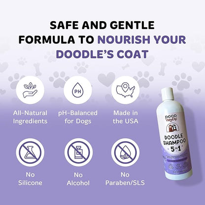 Dog Shampoo and Conditioner for Doodle | All Natural Dog Shampoo for Smelly Dogs | Sensitive Skin Pet Shampoo for Dogs| Goldendoodle, Doodles, Poodle, Puppy Shampoo and Conditioner