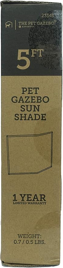 Advantek Original Pet Gazebo Outdoor Reversible Nylon Sun Shade with 4 Ball Ties