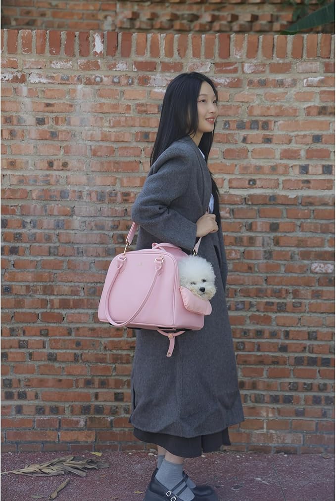 Dog Carriers for Small Dogs, Dog Purse Carrier for Small Dogs with Treat Pouch, Soft-Sided Dog Carrier Airline Approved, Dog Tote Bag Pet Carrier for Puppy Kitten,S