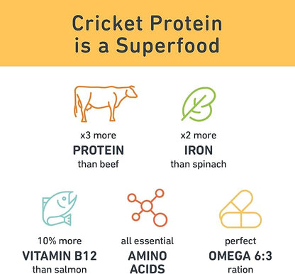 Jiminy's Original Cricket Cookie Dog Treat, Hypoallergenic, 5oz, Peanut Butter & Blueberry (Pack of 1)