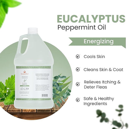 Dog Shampoo  Cleansing Wash, Conditioning, Moisturizing  Healthy Ingredients  Aromatic Grooming Puppy Shampoo  Tearless Cleaner, Eucalytpus Peppermint