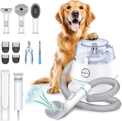 Dog Grooming Vacuum Kit Brush for Shedding, 13000Pa Vacuum Suction 99% Pet Hair, Large Capacity, 52 dB Low Noise Dog Vacuum for Shedding Grooming for Dogs Cats Pets