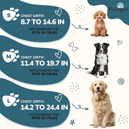 Dog Harness and Leash Set for Medium Dogs Soft Natural Bamboo Fabric, No Pull Dog Harness, Step-in Adjustable Dog Leash, Dog Harness and Leash Set for Medium Dogs-Teal Blue