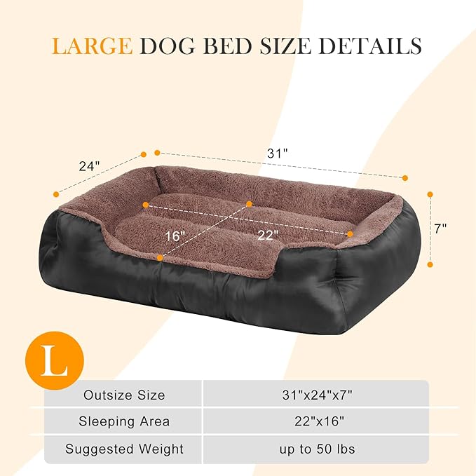 Dog Beds for Medium Dogs, Medium Dog Bed, Warming Soft Durable Pet Bed with Anti-Slip Bottom