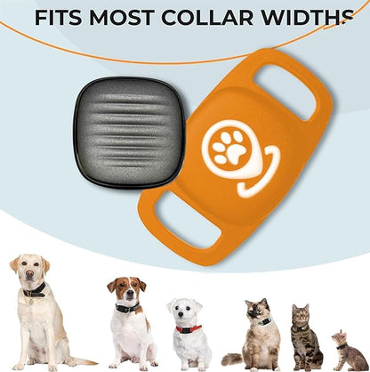 Dog Tracker Smart Pet Location Tracker with Collar Holder, Smart Item Finder, MFi Certificated Dog Tracking Device, No Monthly Fee, Works with Apple Find My,Not GPS(iOS Only) Butter Yellow