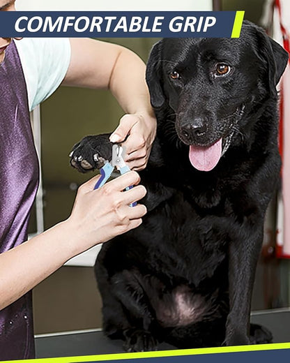 WePet Stainless Steel Dog Nail Clipper(10.2) - Precision Trimming Tool for Safe & Easy Grooming - Ergonomic Design for Comfort - Suitable for All Breeds & Sizes Dark Blue/Maya