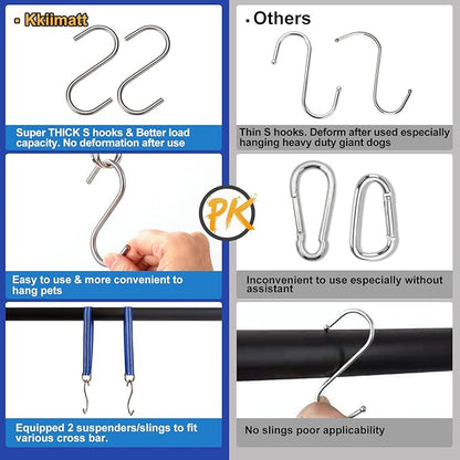 10 in 1 Pet Grooming Hammock Harness with Nail Clippers/Trimmer, Nail File, Comb,Dog Nail Hammock, Dog Grooming Sling for Nail Trimming/Clipping (S/Under 30lb, Blue)