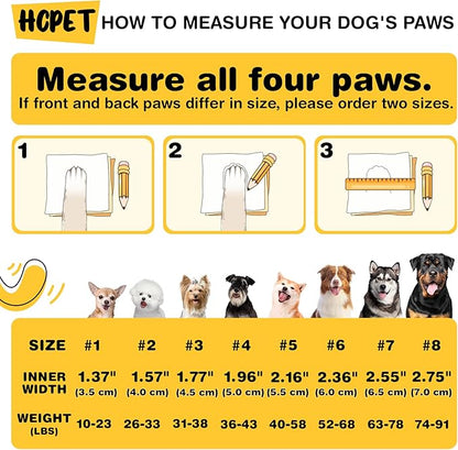 Hcpet Dog Shoes for Large Dogs, Breathable Dog Booties for Small Medium Dogs, Anti-Slip Dog Boots & Paw Protectors for Hot Pavement Winter Snow Hiking with Reflective Straps Army Green Size 7