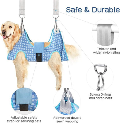 Dog Grooming Hammock, Pet Grooming Hammock Harness for Large Dogs, Dog Hanging Sling for Nail Clipping/Trimming/Cutting